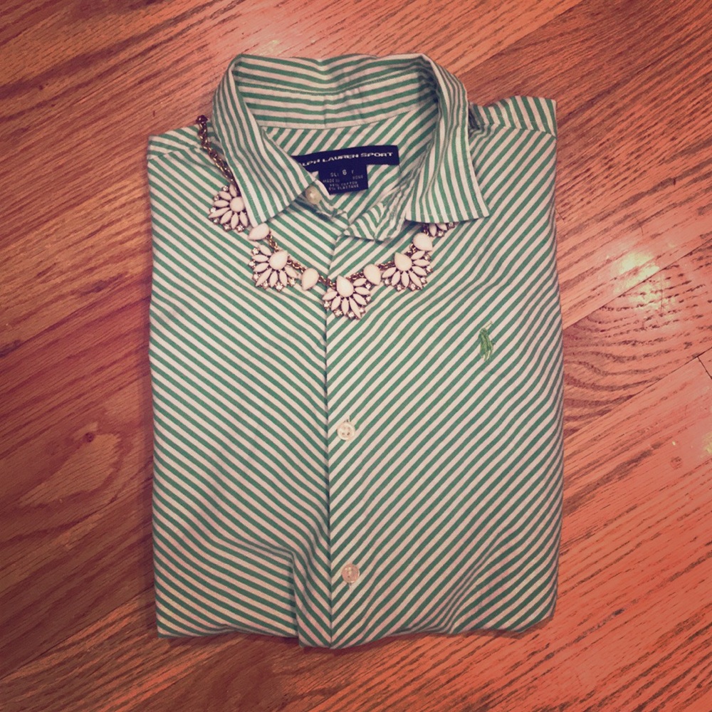 Ralph Lauren 3/4 length button up